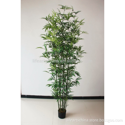 artificial tree, 7' 7 green trunks bamboo tree, silk leaf with UV-proof, outdoor bamboo